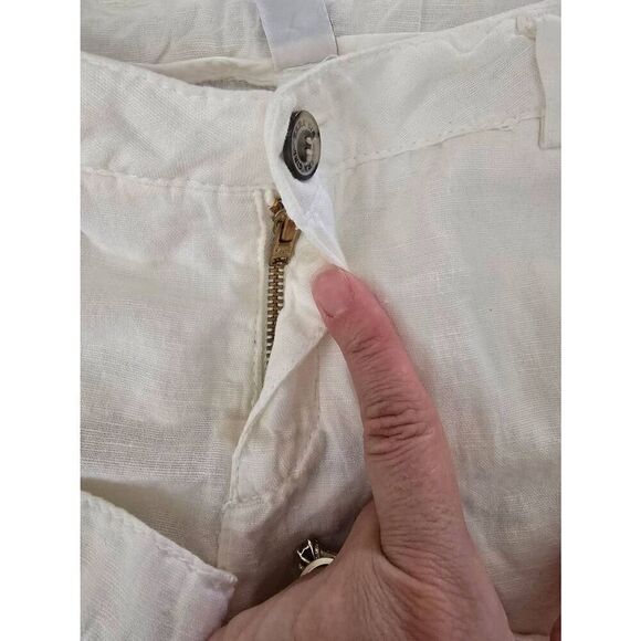 Girls Zara White Linen Blend Pants Size 7/8‎ - Picture 2 of 6